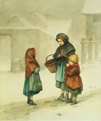 Conversation in the Snow by Pierre Edouard Frere